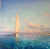 Journey Between Islands 36x36 Oil on Canvas Wrap