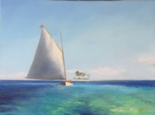 Private Isle, 9x12 Oil on Artist Panel
